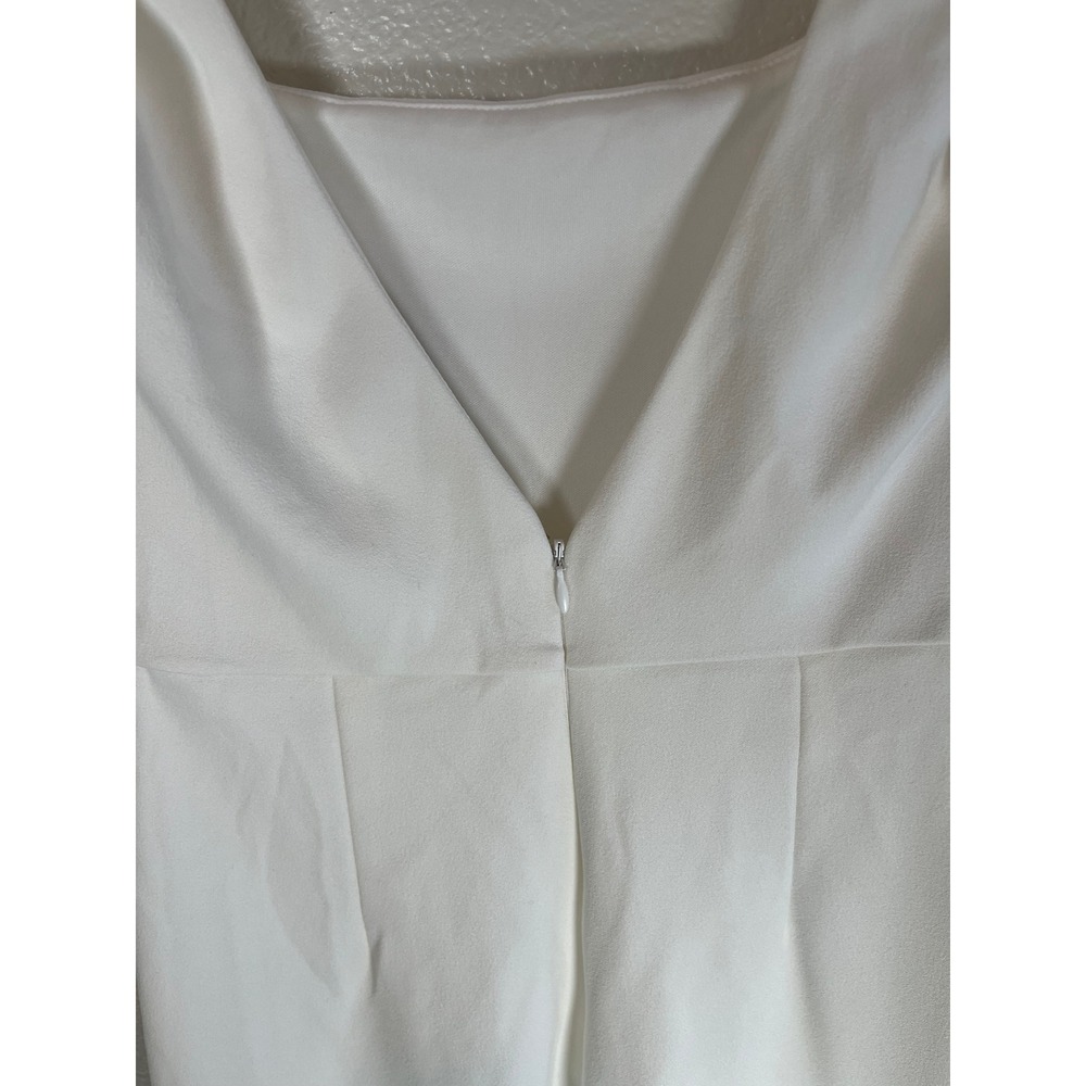Lulus Moment Maker White Square Neck Trumpet Midi Dress Sleeveless Small White - Picture 10 of 13